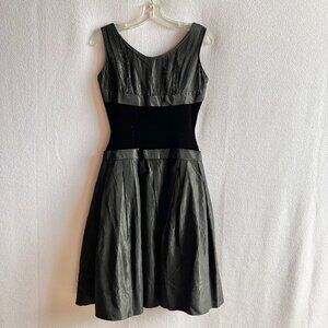 1950s Taffeta & Velvet Fit & Flare Party Dress